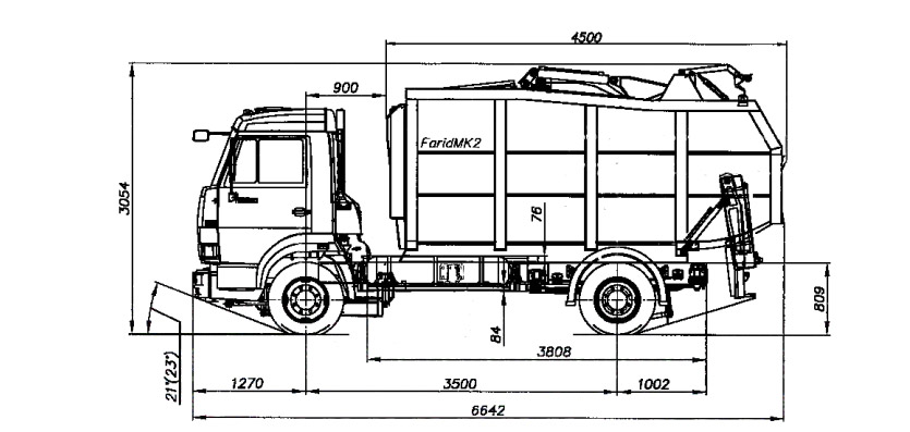Характеристика мусоровоза. КАМАЗ 65115 мусоровоз габариты. Габариты КАМАЗ ко-440. Мусоровоз БМ-53229 чертеж. Высота мусоровозки МАЗ.