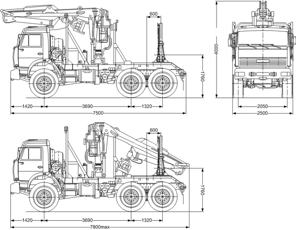 Лесовоз Камаз с СФ-65С