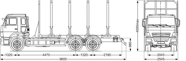 Размер кузова камаз 65115